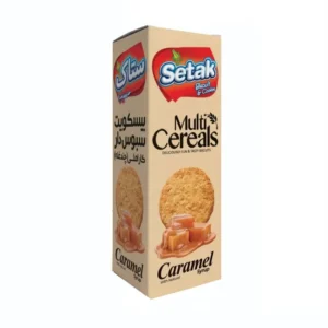 بیسکویت چندغله نارگیل و کارامل ستاک