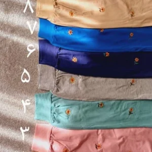 بلوز گلگسی آستین بلند گلدوزی آفتابگردان