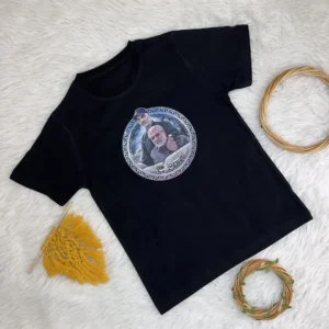 تیشرت مشکی پسرانه طرح حسین یجمعنا