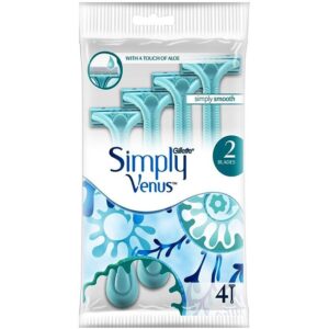 تیغ 2 لبه آبی ونوس (4 عددی)